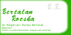 bertalan rocska business card